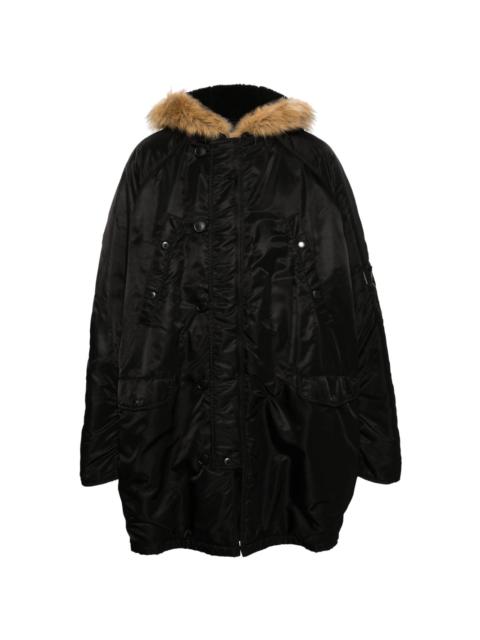 hooded padded parka coat