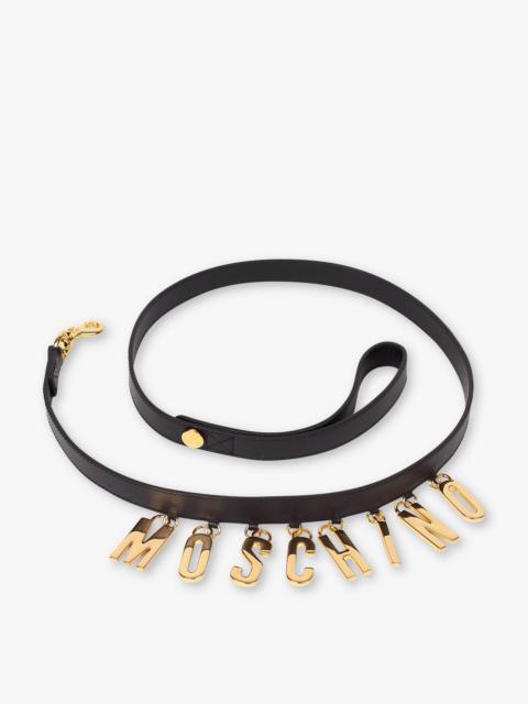 Moschino LETTERING CHARM DOG LEASH