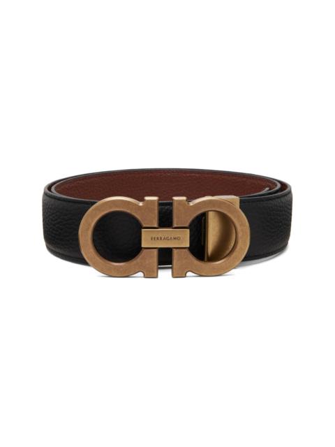 FERRAGAMO Black Gancini Belt