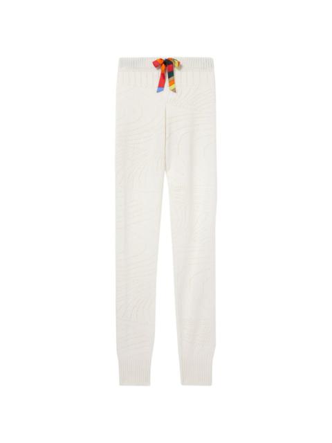 PUCCI pointelle-knit cashmere track pants