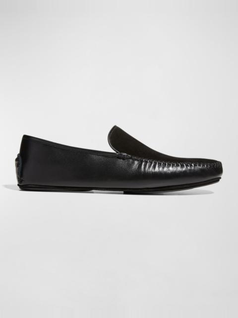 Manolo Blahnik Men's Mayfair Suede-Leather Loafers