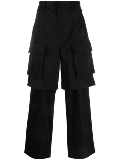 straight-leg cargo trousers