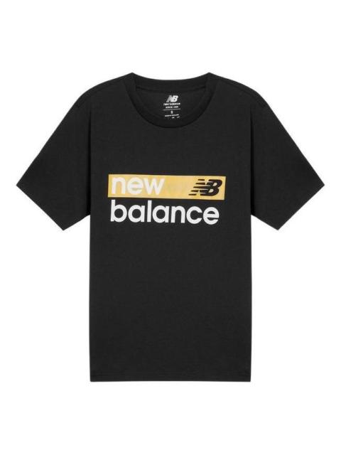 New Balance Classic Core Graphic Tee 'Black Yellow' MT03917-BM