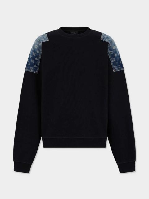 DSQUARED2 D2 MONOGRAM COOL FIT CREWNECK