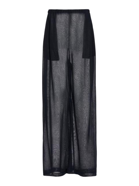 FERRAGAMO Tailored Wide-Leg Trousers navy