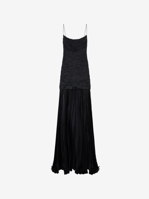 Roberto Cavalli Long Snakeskin-Effect Dress