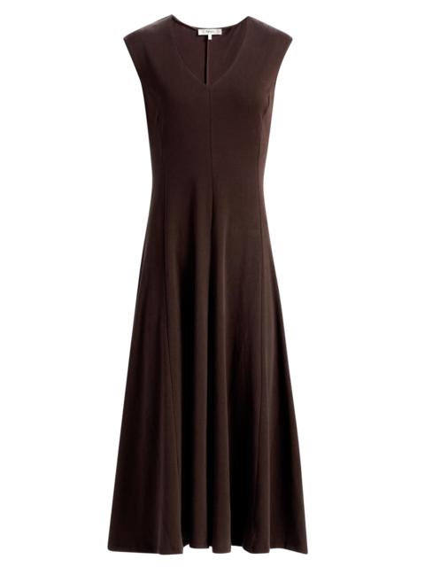 FRAME Women's The Studio Cotton Jersey A-Line Midi-Dress - Mocha