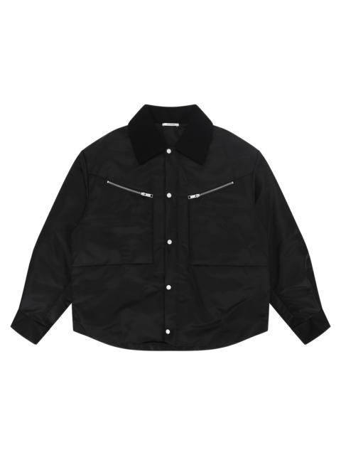 entire studios DOWN SHIRT JACKET BLACK NYLON