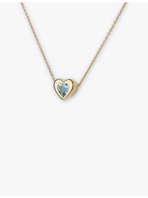 ROXANNE FIRST Heart 14ct Yellow Gold And 0.25ct Topaz Necklace