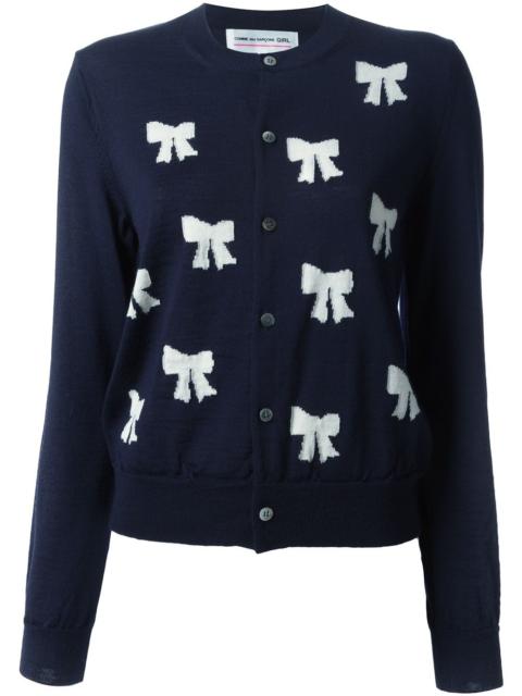 Comme des Garçons GIRL bow intarsia cardigan