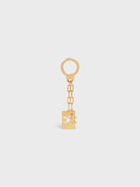 CELINE TRIOMPHE PLATE CHARM in Brass