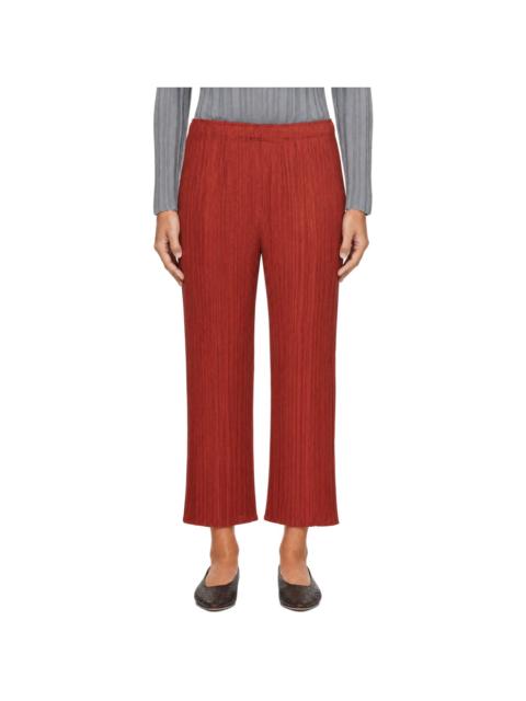 Pleats Please Issey Miyake Red Monthly Colors September Trousers