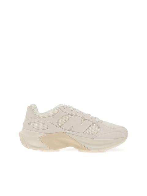New Balance mesh-panelled leather trainers