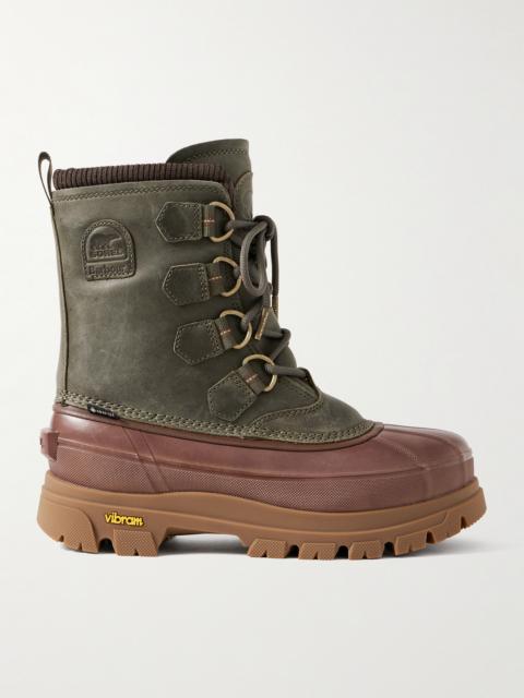SOREL + Barbour Caribou Horizon Rubber-trimmed Leather And Gore-tex Boots