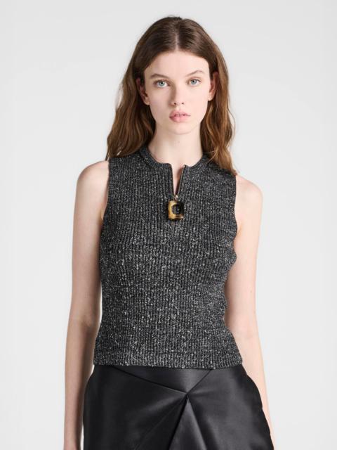 JW Anderson WOMENS ZIPPED TANK TOP IN BLACK