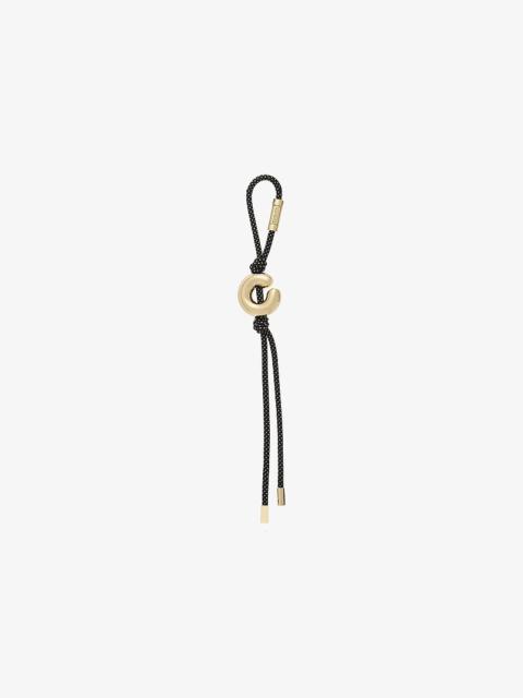 MICHAEL KORS Initial Gold-Tone and Speckled Cord Bag Charm