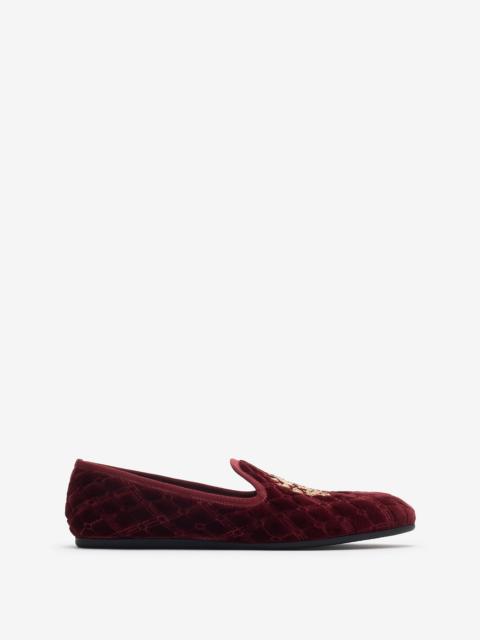 Burberry Quilted Velvet Estate Slippers​​