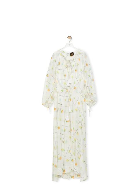 Loewe Flower maxi dress in viscose and silk