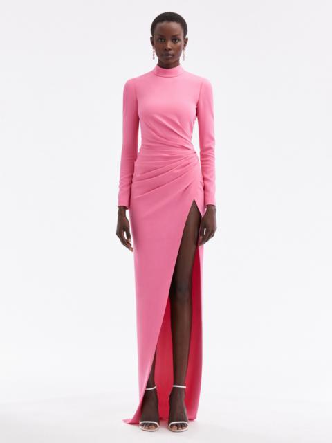 Oscar de la Renta DRAPED FRONT CADY GOWN