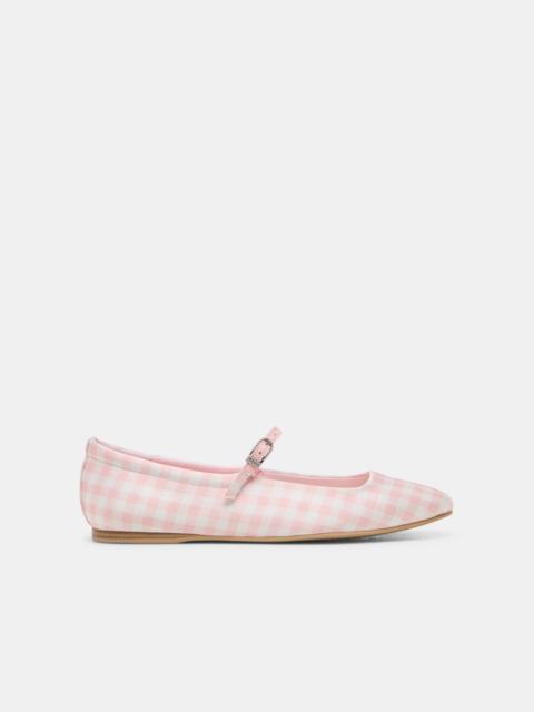 dolce vita REYES X BYRDIE GOLF BALLET FLATS PINK PLAID GINGHAM