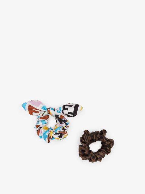 FENDI Set of two multicolor twill hairbands