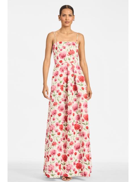 SACHIN & BABI BEAU GOWN - WATERCOLOR POPPIES