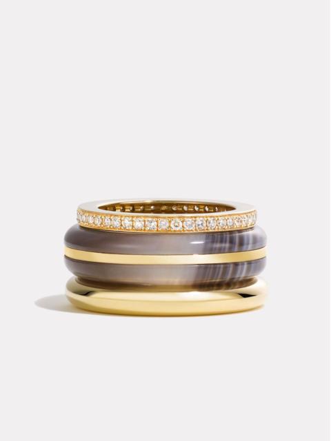 By Pariah Stack_Classic Ring Stack | Botswana Agate