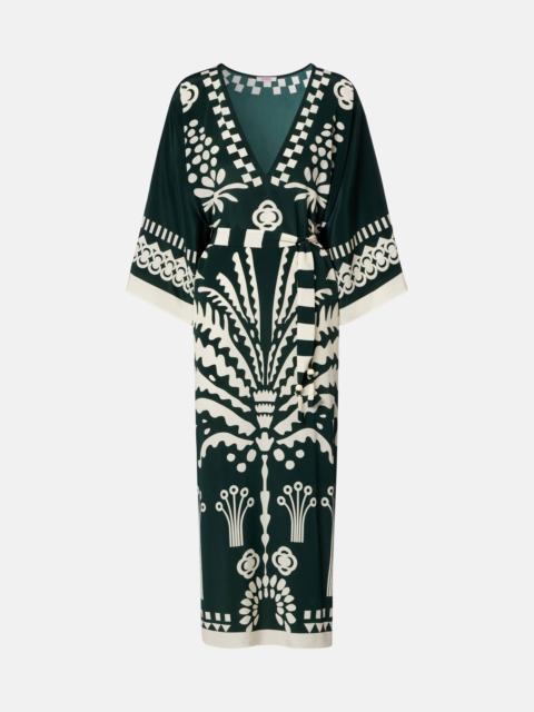 ERES Belted printed silk kaftan