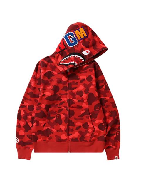 A BATHING APE® Color Camo Shark Full Zip Hoodie "RED"
