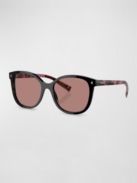 Two-Tone Acetate Square Sunglasses