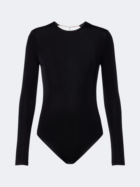 SAINT LAURENT Open-back jersey bodysuit