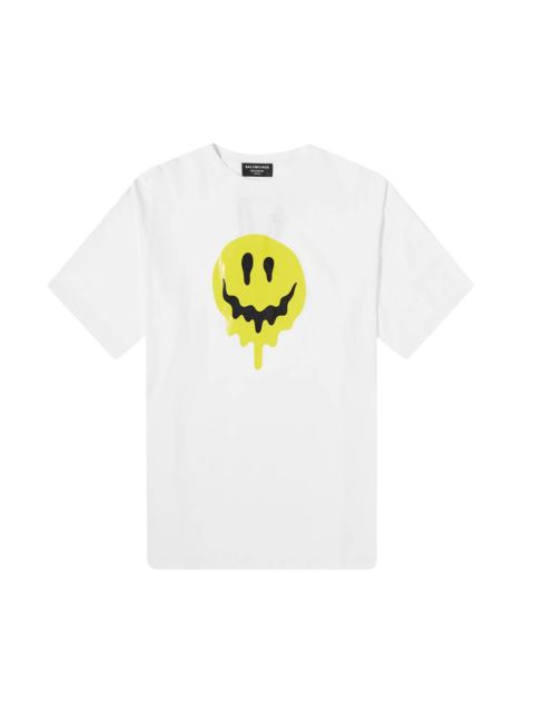 Balenciaga Large Fit Smiley T-Shirt 'White/Yellow/White'