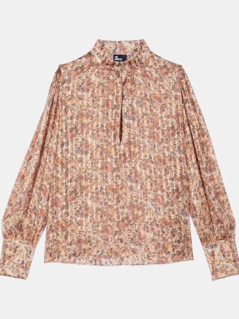 The Kooples FLOWER PRINT SILK TOP