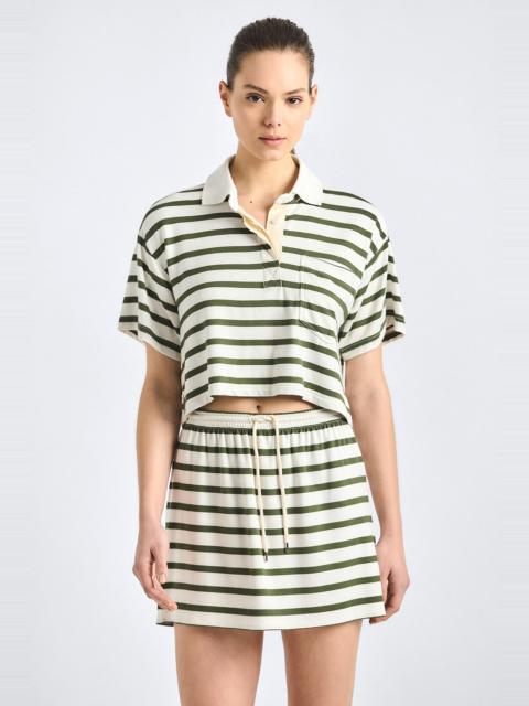 DEREK LAM 10 CROSBY MELINA STRIPED MINI SKIRT