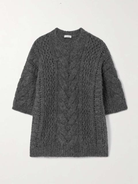 Brunello Cucinelli Cable-knit alpaca-blend sweater