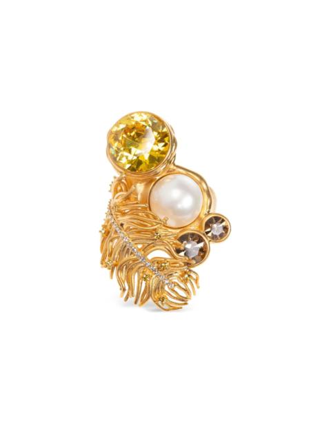 Marni pearl-embellished ring