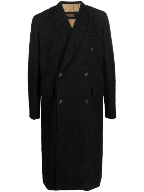UMA WANG velvet effect double breasted coat