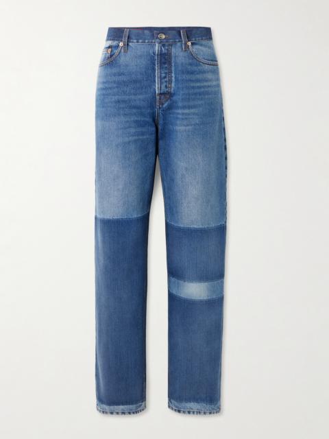 GUCCI Patchwork Low-rise Boyfriend Jeans