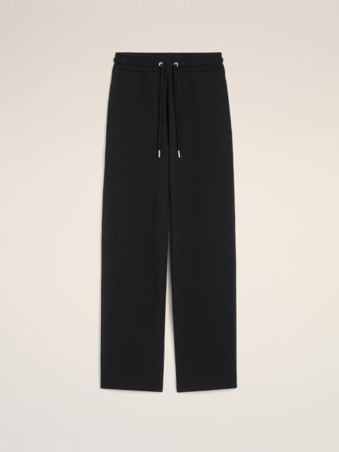 AMI Paris BLACK COTTON TRACK PANTS WITH AMI DE COEUR