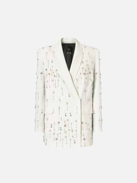 PINKO BLAZER WITH CRYSTALS AND PEARLS