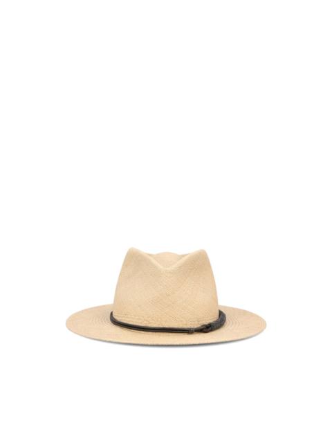 Brunello Cucinelli beaded-band straw hat