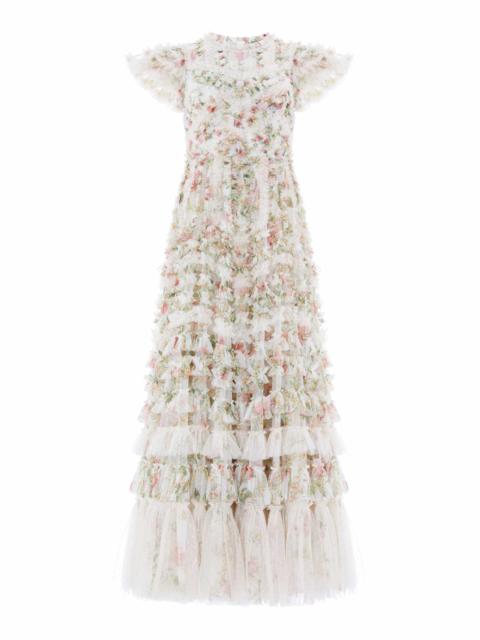 Needle & Thread Colette's La Vie En Rose Round Neck Short Sleeve Gown