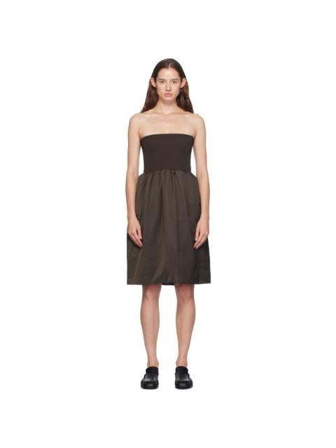 AMOMENTO shirred high-waisted skirt