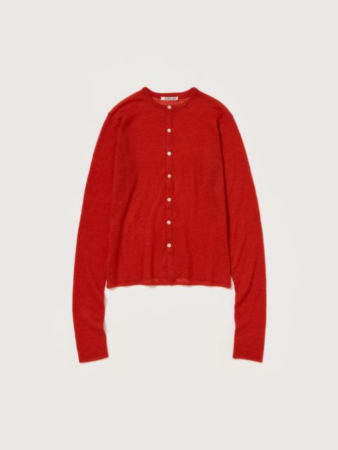 AURALEE SHEER CASHMERE KNIT CARDIGAN