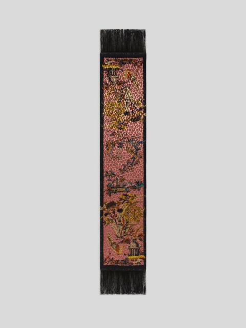 Etro SILK-BLEND VELVET SCARF WITH LEOPARD MOTIF