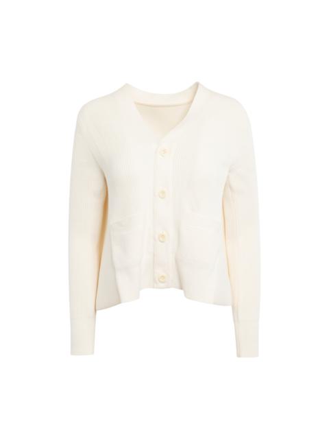 sacai SUITING BONDING X COTTON CASHMERE KNIT CARDIGAN