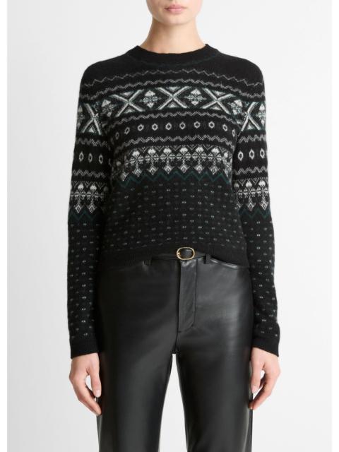 Vince Fair Isle Plush Cashmere Sweater