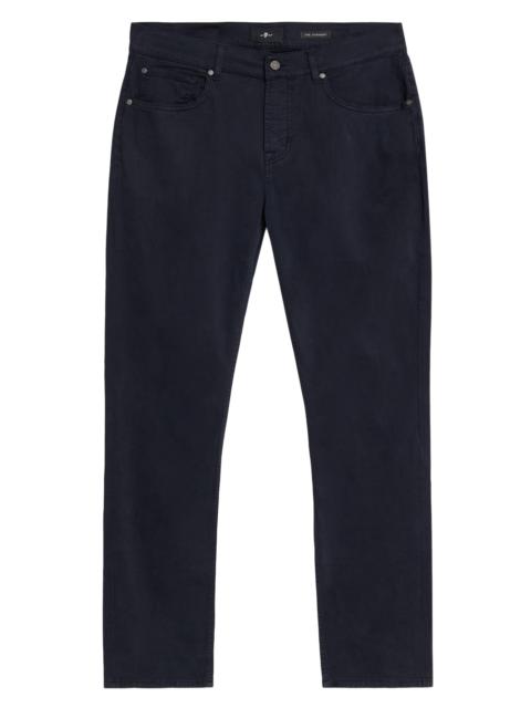 7 For All Mankind Men's The Straight Stretch-Cotton Mid-Rise Straight-Leg Jeans - Black