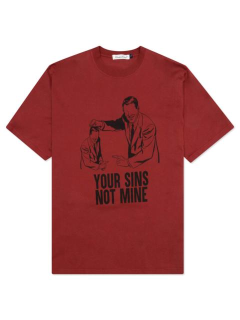 UNDERCOVER UNDERCOVER HOPE S/S T-SHIRT - BORDEAUX