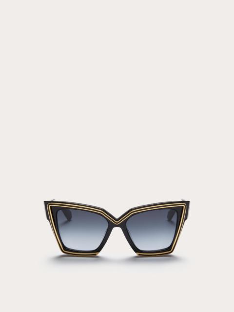 Valentino V - GRACE OVERSIZED CATEYE ACETATE  FRAME WITH TITANIUM DETAILS